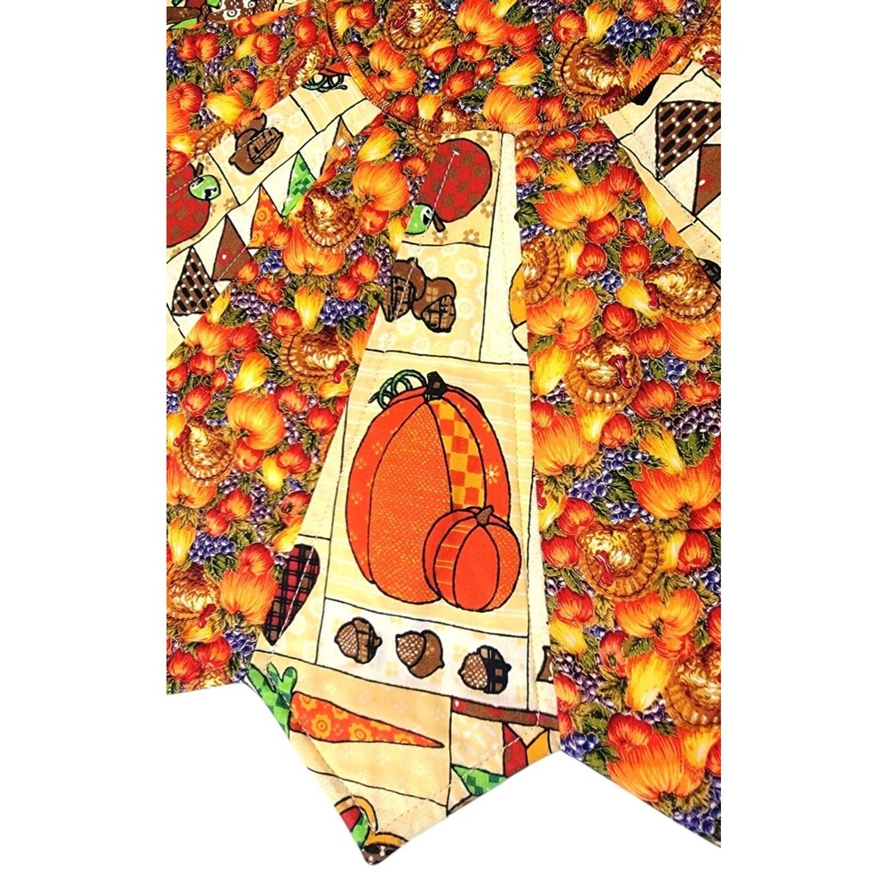 Quilted Thanksgiving Table Centerpiece 24" Turkey Pumpkin Fall Decor Handmade - Picture 3 of 10